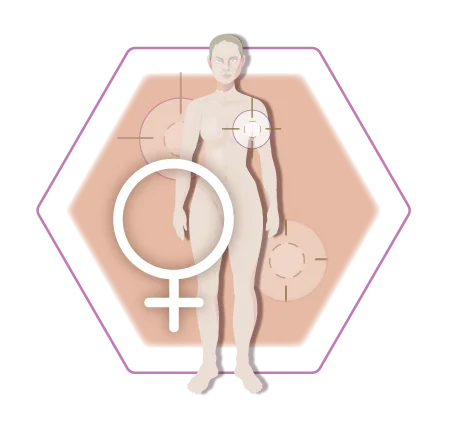 Infografik Körperregion Frau